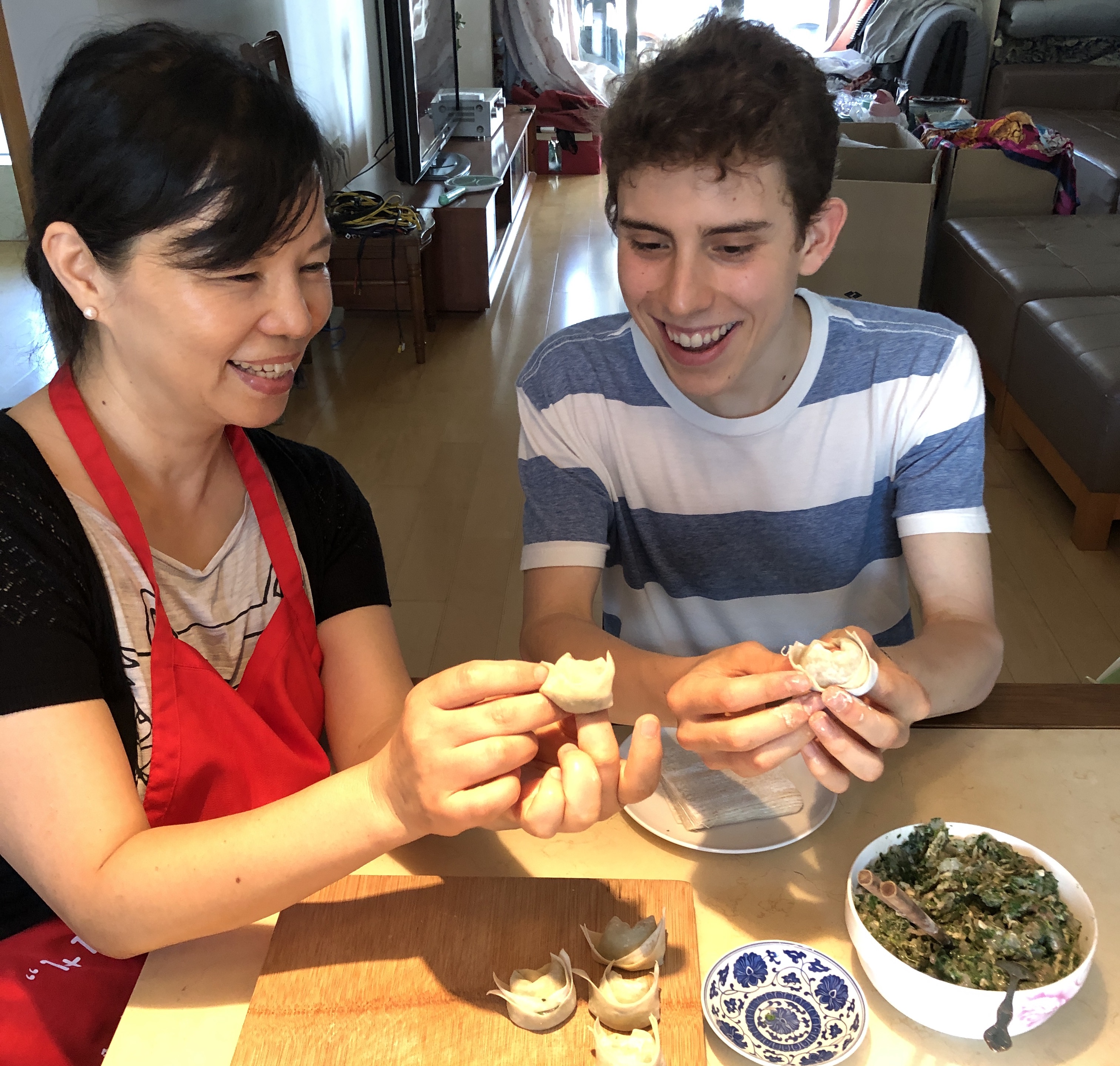 Making Wontons in Shanghai